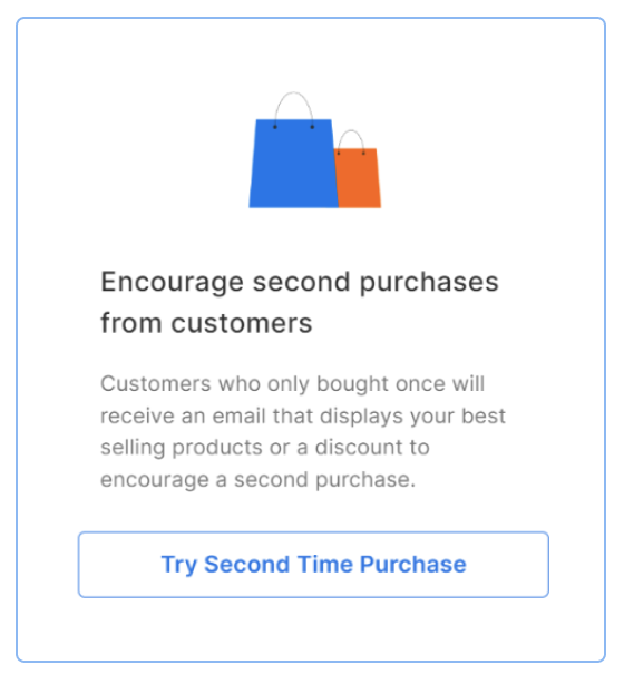 Encourage second purchases from your customers